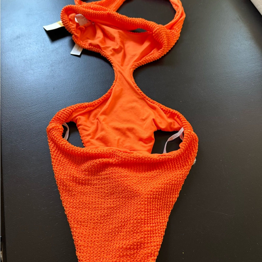 Chic Orange Women's Summerful One Piece Swimsuit